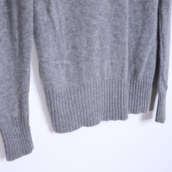 ALPS & METERS Ski Race Knit Sweater Gray Wool Cashmere Long Sleeve Women's L - Picture 6 of 11
